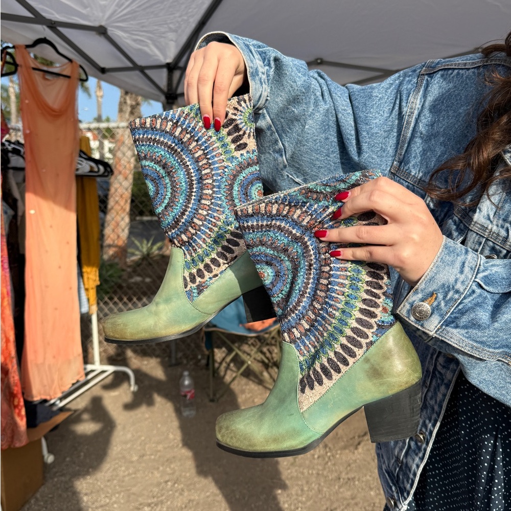 Colorful Patterned Women's Boots